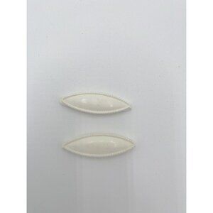 Vintage Goody Snap-Tight Girl Barrettes Set White Bar Pair